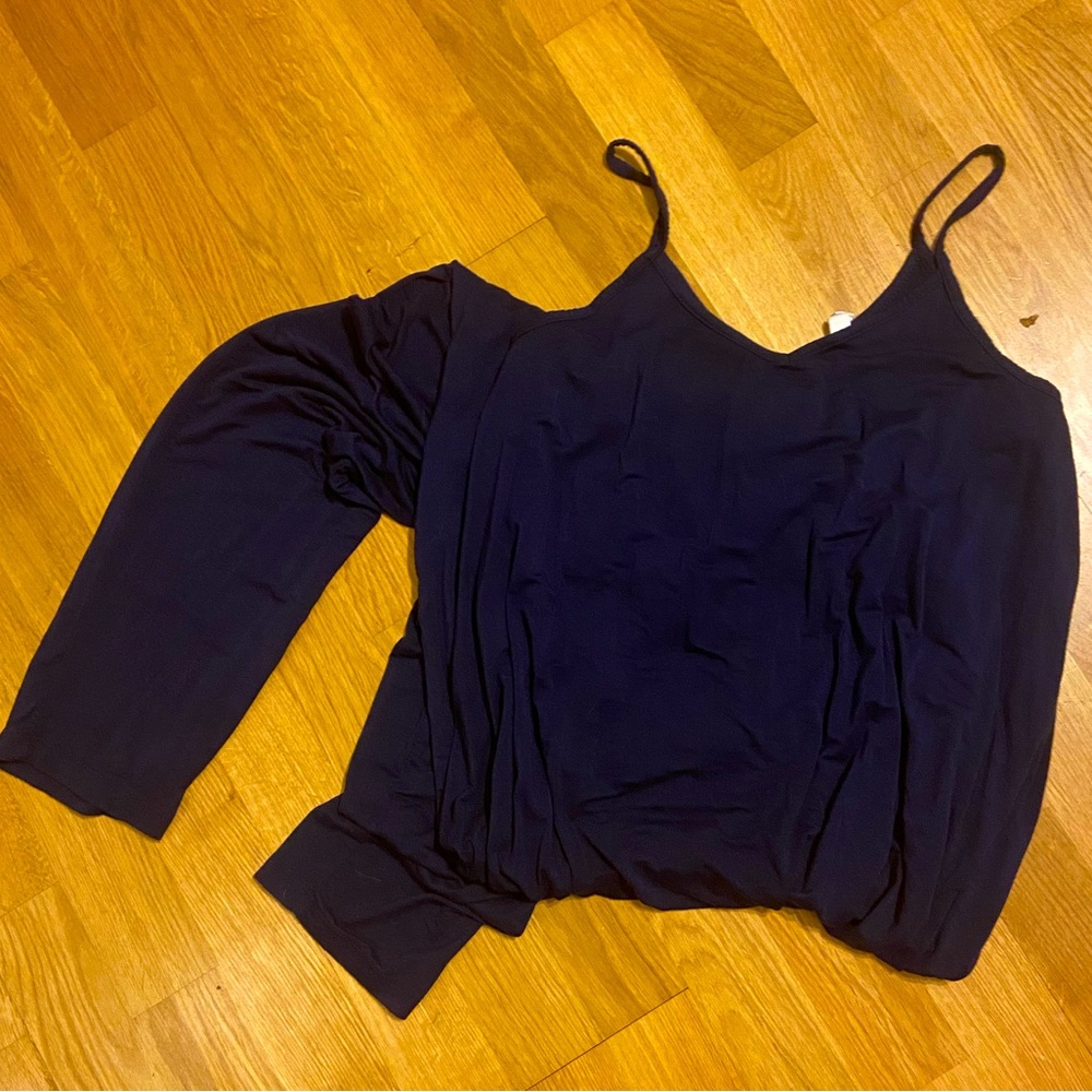 Pink blush navy maternity jumpsuit size small